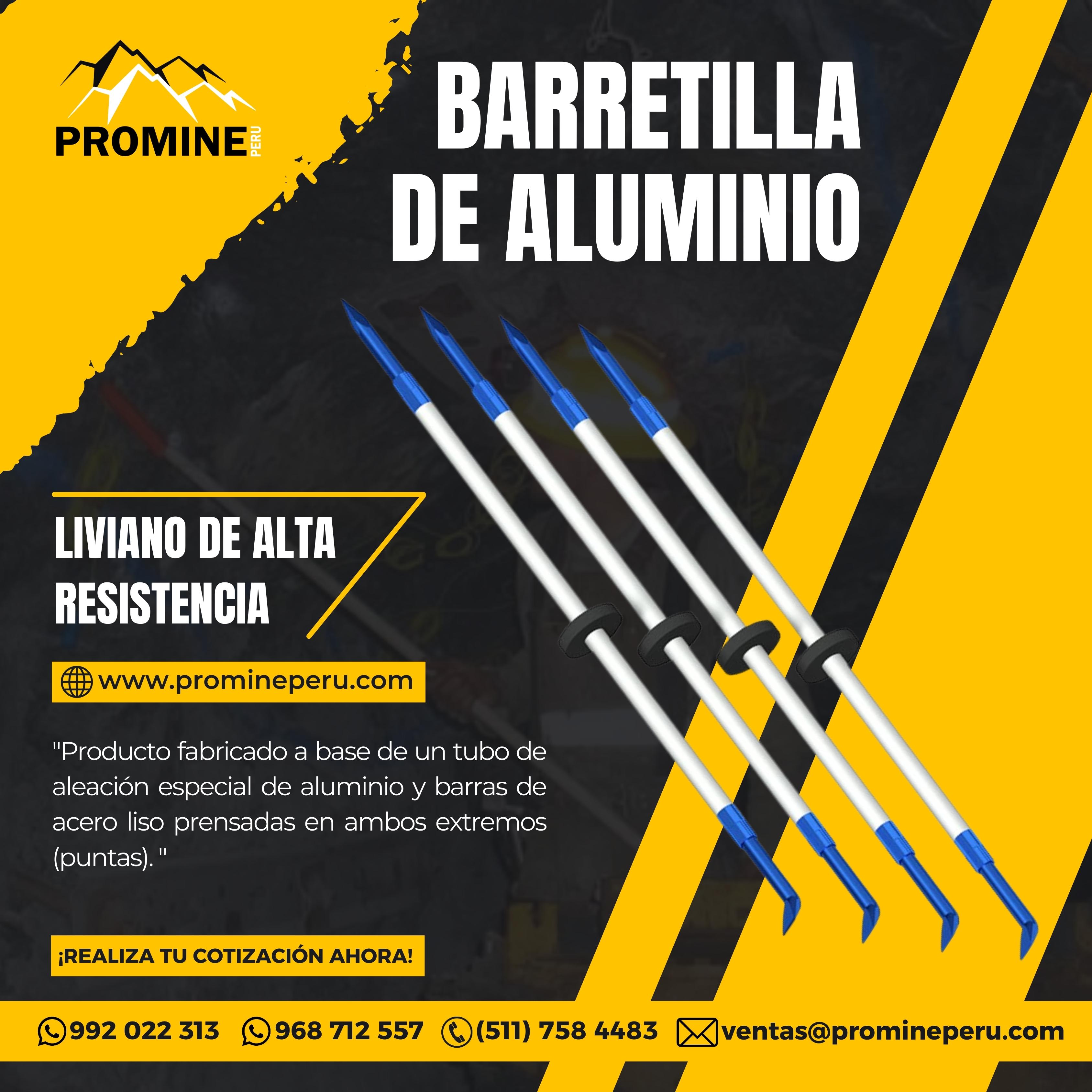 SCALING BARS-BARRETILLAS DE ALUMINIO PARA MINAS PROMINE PERÚ